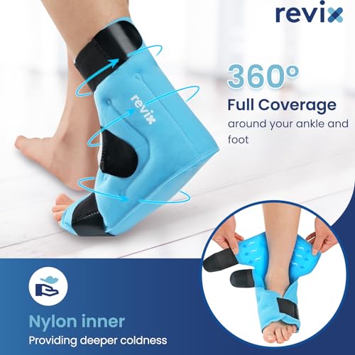 REVIX 2-Pack Large Ankle Ice Pack Wrap for Plantar Fasciitis & Tendonitis - style: 2 Packs