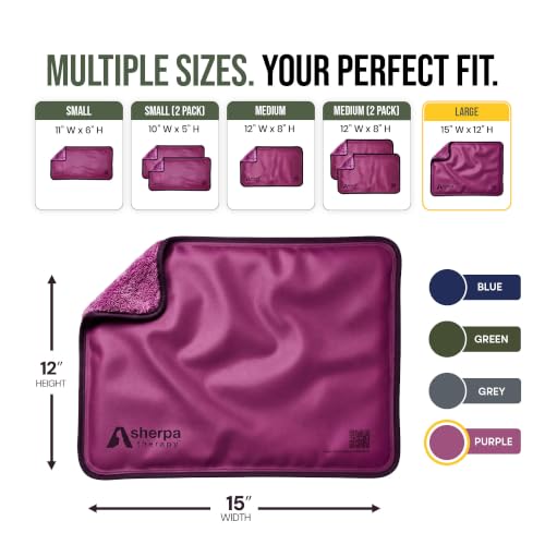 Flexible Hot and Cold Gel Pack, Large 12" x 15" - size: Large, style: Purple