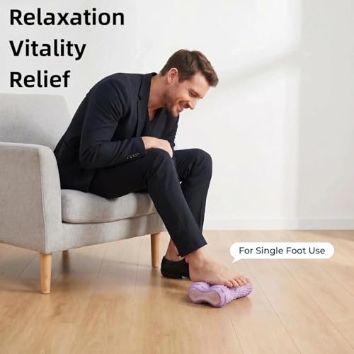 Foot Roller Massager for Plantar Fasciitis Relief, Portable Foot Massager, Eases Foot Pain, Stimulate Plantar Nerves, Enhances Circulation, Anti-Fall Safe Design Kid & Elderly Friendly(Purple) - color: Light Purple