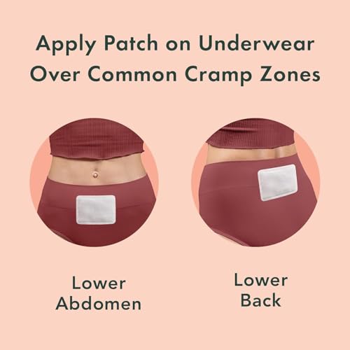Rael Thin Herbal Heating Patches, Feminine Period Care for Cramps (16 Ct) - size: Small (16 Count)