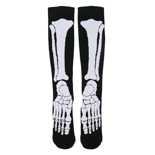 Junely Compression Socks for Women Knee High Funny Socks - color: A10-skeleton