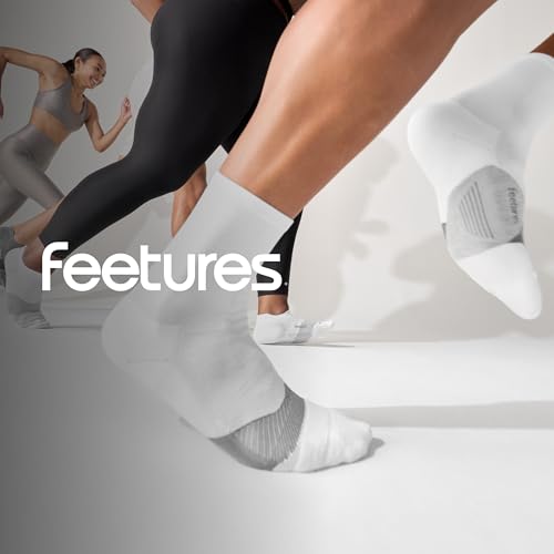 Feetures Elite Light Cushion Mini Crew Sock - color: New White (1 Pair), size: Large