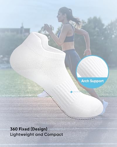 SIXDAYSOX Ankle Socks for Women Thin Breathable Cotton No Show Socks Womens - color: 5 Pairs-2 Black+3 White, size: 6-9