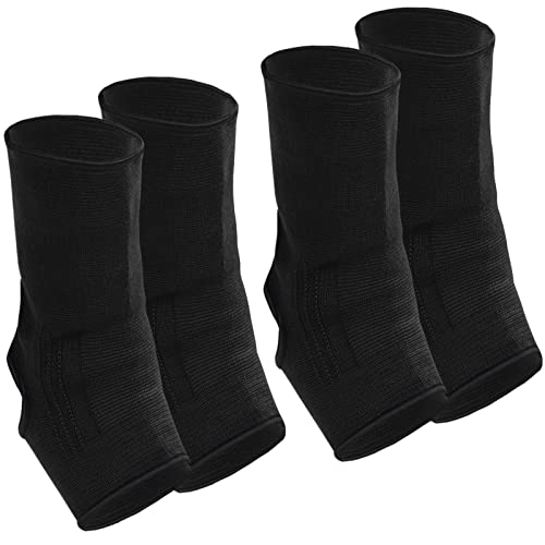 Geyoga 2 Pairs Muay Thai Ankle Support Compression, L - color: Black, size: L