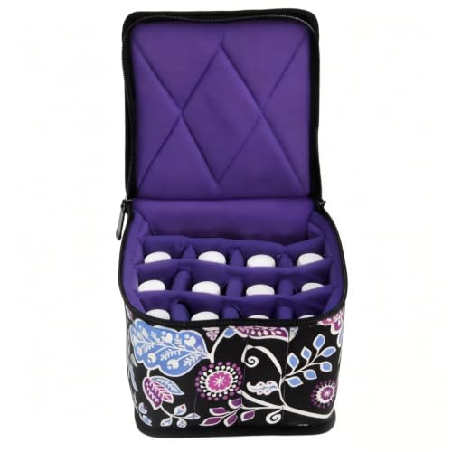 Weljoy 13 Bottle Essential Oil Carrying Case, Night Paisley - color: Night Paisley