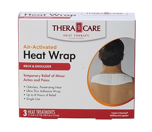 TheraCare Air-Activated Heat Wrap, Neck, Wrist & Shoulder, 3 Count - size: 3 Count (Pack of 1)