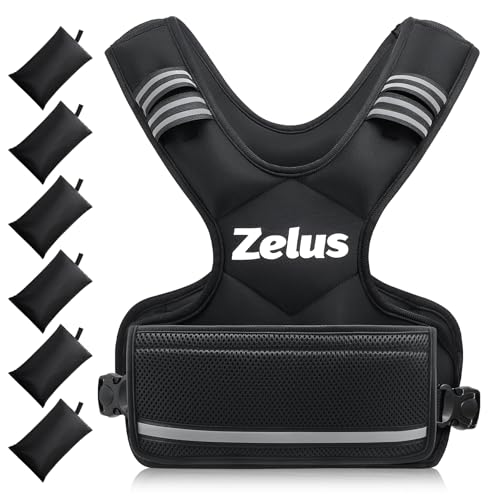 ZELUS Weighted Vest for Men Women,Adjustable 4-32lb Vest, Removable Weights - color: Black, size: 4-10 lb.