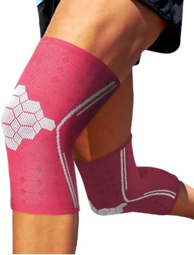 Sparthos Knee Brace for Men, Knee Compression Sleeve for Women - Pink-M - color: Flamingo Pink