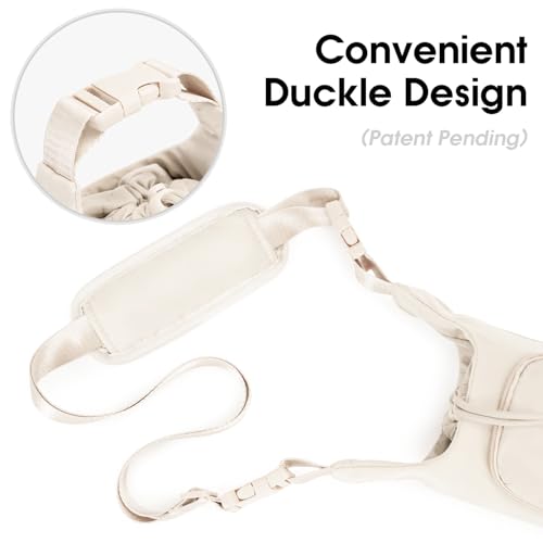 Ceneda Water Bottle Carrier Bag with Phone Pocket 32oz 40oz Tumbler Insulated Water Bottle Holder with Adjustable Shoulder Strap Carrier Sling Bag (Beige) - color: Beige