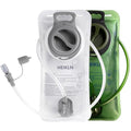 HEIKLN Hydration Bladder 1.5L-2L-2.5L-3L,Leak Proof Water Reservoir, BPA Free Military Water Storage Bladder Bag Hydration Pack Replacement Easy Clean for Bicycling Hiking Camping Hunting Running - color: 2L Green White