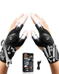 KlikKlak 2-in-1 Rechargeable LED Flashlight Gloves with Magnetic Wristband