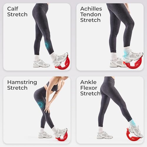 Sunny Health & Fitness Adjustable Calf & Ankle Stretcher - color: Red