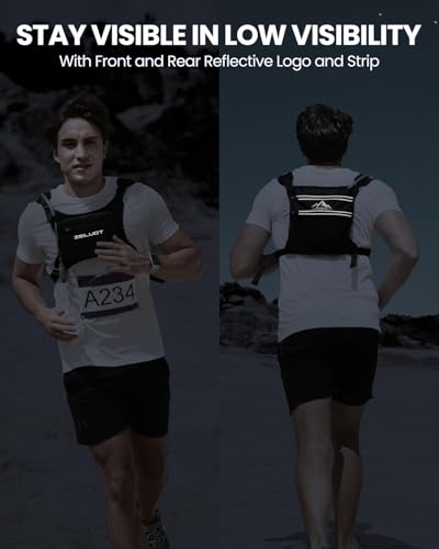 Zelvot Running Vest with 1L Water Bladder, Chest Pack for Men Women - color: Gray