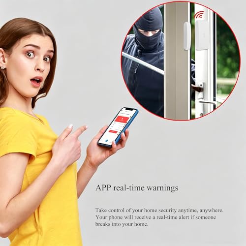 24pcs Home Burglar Alarm System Wireless DIY, 4G GSM WiFi, No Monthly Fee,Home Security with App Alert
