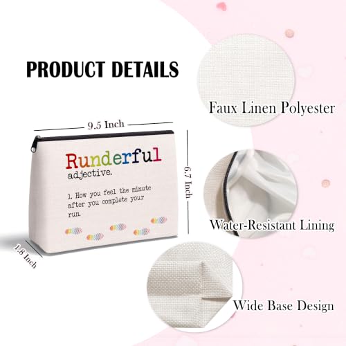 Running Gifts for Women, Runderful Zipper Makeup Bag - color: Runderful