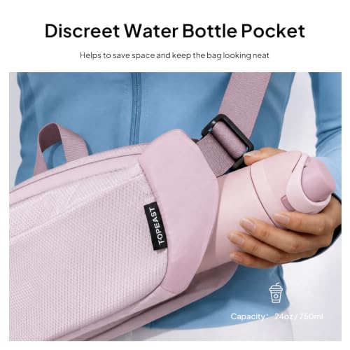 TOPEAST Waist Pack Large Capacity Fanny Pack with Water Bottle Pocket - color: Pink