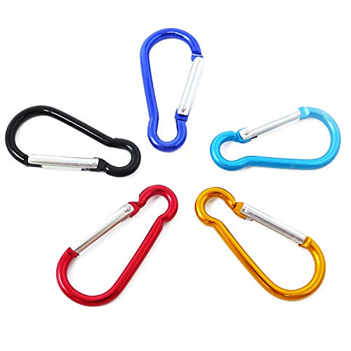Honbay 5PCS Silicone Water Bottle Carrier Water Bottler Holder with Metal Keychain Clip Ring for Outdoor Activities or Daily Use