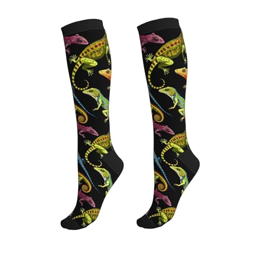Compression Socks Circulation 15-20 Mmhg Knee High - color: Lizards
