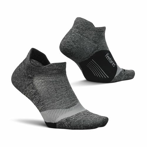 Feetures Elite Light Cushion No Show Tab Sock Wave - color: New Gray (1 Pair), size: X-Large