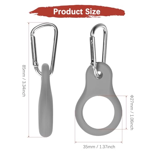 Water Bottle Hanging Buckle Clip - Water Cup Holder for Bike & Portable Secure Bottle Holder - color: Grey