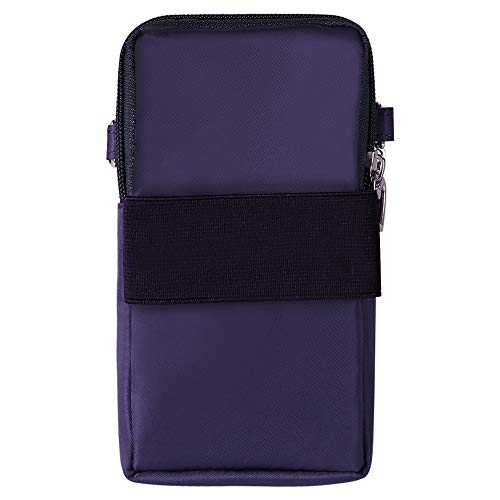 Women Small Crossbody Bag Cell Phone Purse Shoulder Pouch Armband Wallet Case Handbag for iPhone Samsung Google Pixel - color: Blue