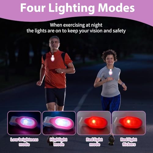 Nurse Night Light Hands Free LED Flashlight Clip on Flashlight for Walking - color: Pink