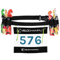 VeloChampion Triathlon Race Number Running Gel Belt, 2 Toggles, 1 Pack - style: 2 Toggle Belt