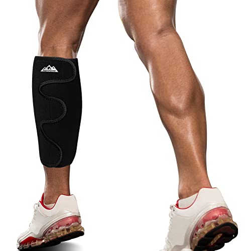 supregear Calf Support Brace, Adjustable Comfortable Compression Calf Wrap Sleeve for Muscle Swelling Hiking Training - color: Black