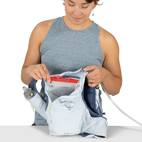 Osprey Dyna 1.5L Women's Running Hydration Vest with Hydraulics Soft Flasks - color: Dawn Blue, size: Large