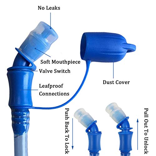 Hydration Bladder 1.5L-2L-3L,Leak Proof Water Reservoir with Insulated Sleeve, BPA Free Military Water Storage Bladder Bag Hydration Pack Replacement,Great for Bicycling Hiking Camping Hunting Running - color: 1.5L-Black