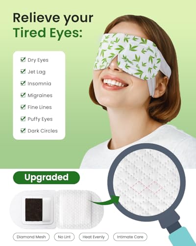 16 Packs Steam Eye Masks for Dry Eyes, Self Heating Warm Compress Green Tea - color: Green Tea