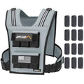 APEXUP Weighted Vest Men, Adjustable Weight Vest for Running - color: Grey, size: With Weights-30lbs