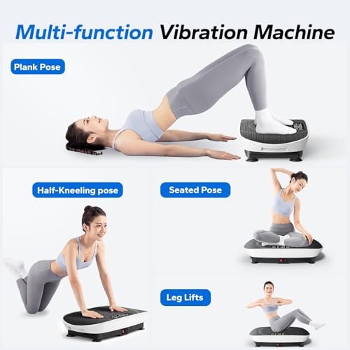 MERACH CV30 Pro Curved Vibration Plate Exercise Machine, Powerful & Quiet - color: Black White