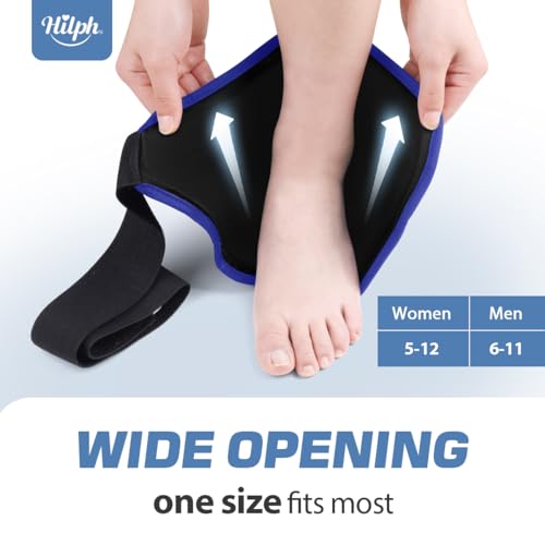 Hilph Ankle Heel Ice Pack Wrap for Swelling, Achilles Tendonitis, Sprain - style: B-Black(1 Pack)