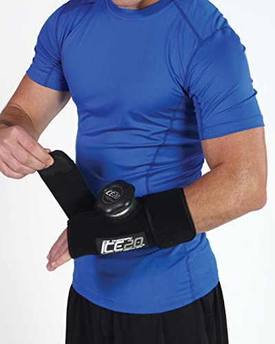 ICE20 Bownet Ankle, Elbow, Small Knee Ice Pack - Knees Real Ice Therapy - Ice Pack for Knee with Cold Compression - Wrap Around Entire Knee (Black, Single Ice Bag) (ICE-Elbow/Sm Knee)