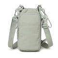 Water Bottle Holder with Strap, Crossbody Sling Bag for Walking Hiking - color: Pale Green