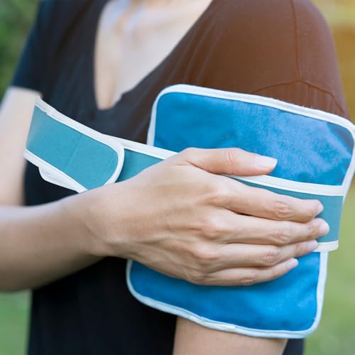 Geiserailie 3 Pcs Compression Wrap Binder Tape with Hook Loop Fastener Straps for Legs, Knees, Ankles, Wrists, Shoulders - size: 2.5" W x 24" L