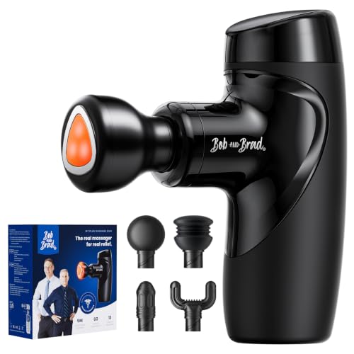 BOB AND BRAD M7 Plus Mini Massage Gun with Heat, FSA Eligible & HSA Approved Deep Tissue Percussion Massager for Back & Neck Stiffness - Portable, Quiet, Ultra-Lightweight