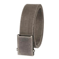 Columbia Men's Military Plaque Buckle Fabric Belt- One Size 42" Length - Everyday and Outdoor Wear - color: Charcoal Cotton Strap