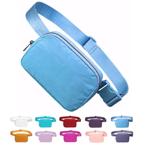 Tapp Collections Unisex Mini Crossbody Belt Bag with Adjustable Strap Small Waist Pouch for Workout Running Traveling Hiking - Blue, 8’’ x 2’’ x 5’’ - color: Blue