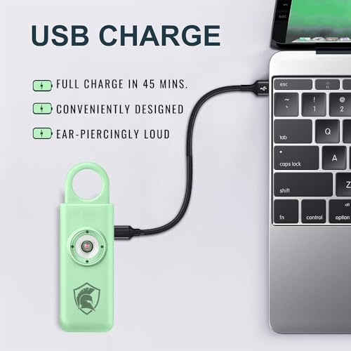 Personal Safety Alarm Rechargeable (Lime) - color: Lime