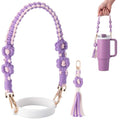 Water Bottle Handle Strap Compatible with Stanley Cup - color: Purple Pink