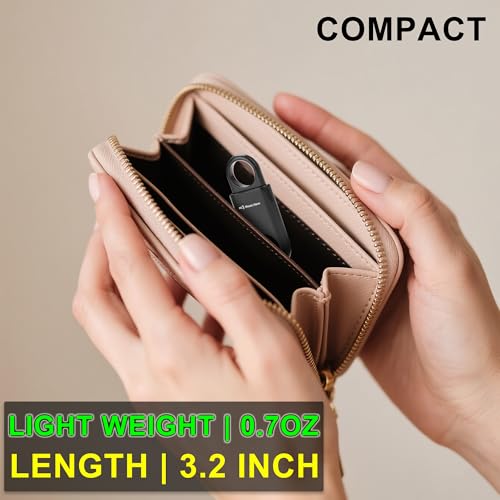 2 Pack Personal Alarm Replaceable Battery | Ultra-Lightweight 0.7 oz - color: Black