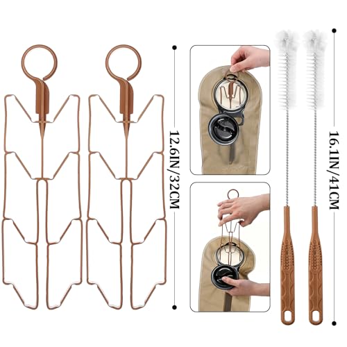 Patelai 2 Set 8 in 1 Reservoirs Hydration Bladder Cleaning Kit - color: Brown