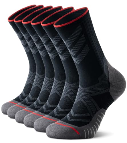 RUIXUE Compression Socks Men Women, Graduated 15-20mmHg Support Breathable for Travel Flight Running Cycling Daily Use - color: Black, size: Medium-Large