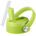 RRegeny Straw Lid for Hydro Flask Wide Mouth 32 40 oz, Lids with Flexible Handle compatible with HydroFlask, Replacement Sports Flex Cap Wide Mouth Top - color: Seaweed green