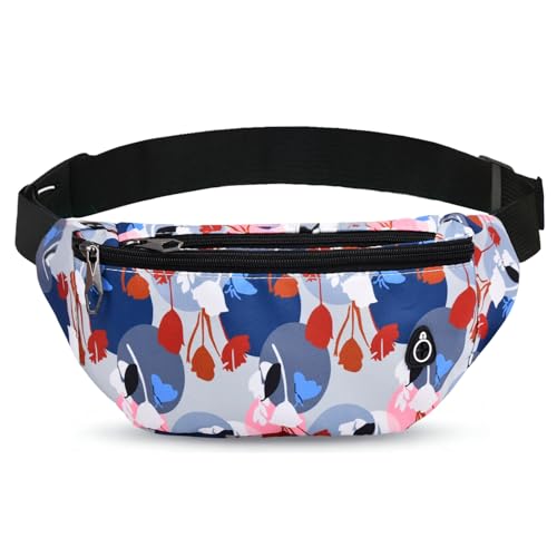 Fanny Pack for Women Men,Crossbody Water Resistant Sports Waist Bag Pack - color: 1pack-multicolor