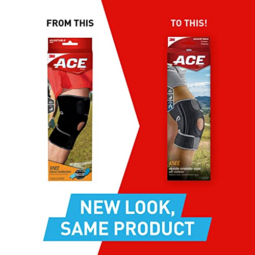 ACE Brand Adjustable Knee Brace with Side Stabilizers Provides Support & Compression to Arthritic and Painful Knee Joints (Pack of 2) - size: Adjustable (Pack of 2)