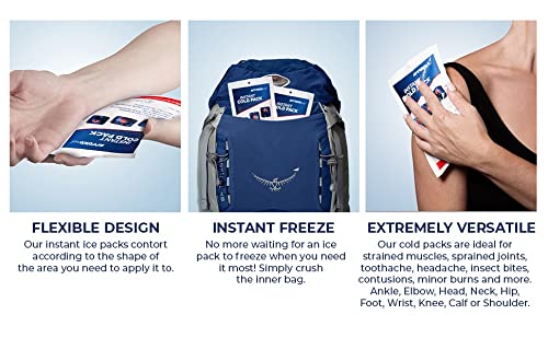 Instant Cold Pack, Disposable, Large, 7.5 x 4.5 Inches, Ice Packs for Pain Relief (6 per Pk) - color: 6 Per Pk