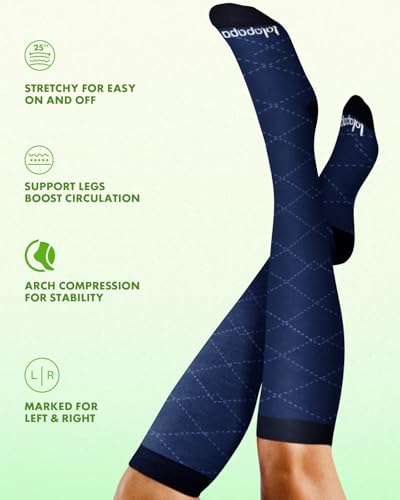 Bamboo Viscose Compression Socks for Women Men - color: Linear Geometric, size: XX-Large